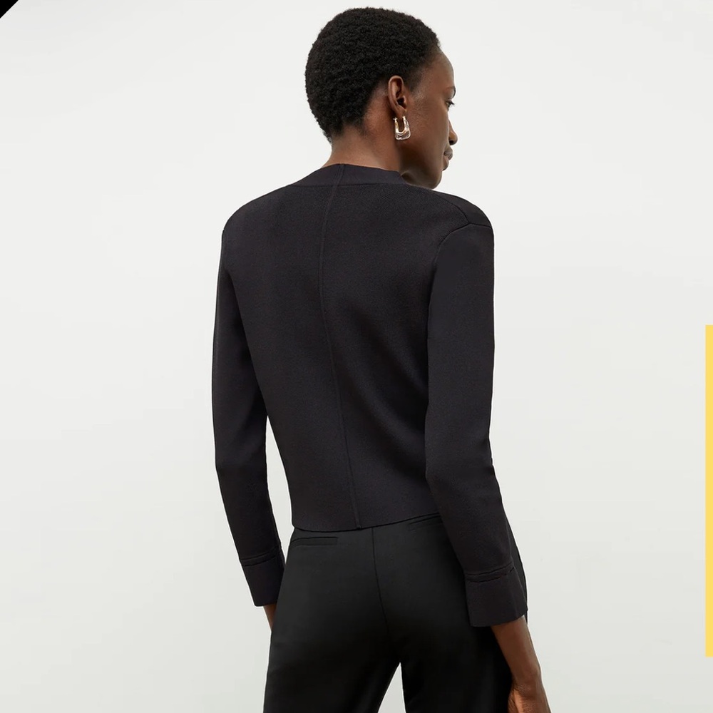MM Lafleur "Sant Ambroeus" Jardigan Black Cropped Open Front Cardigan Jacket - Picture 8 of 17